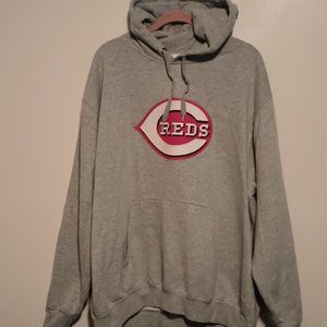 Majestic Cincinnati Reds Men's Grey Pullover Hoodie XL Excellent Condition
